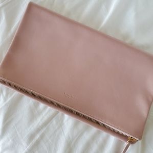 Everlane leather foldover clutch